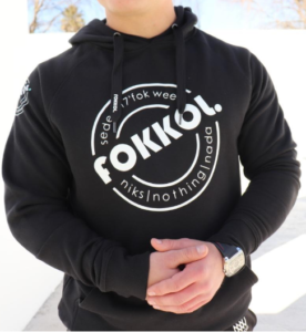 fOKKOL Unisex Hoodie Swart Wit Official