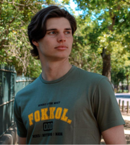 fOKKOL Unisex Varsity Olive T-Shirt