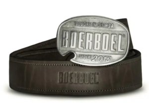 Boerboel Solid Brass Buckle Belt - Black
