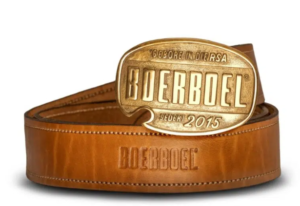 Boerboel Solid Brass Buckle Belt - Brown
