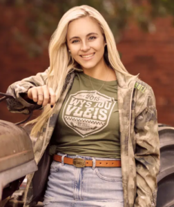 Boerboel Ladies Premium Cotton T-Shirt Printed Green "Wys"