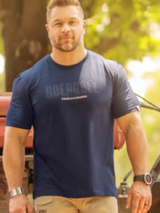 Men's Premium Cotton T-Shirt Dot Printed Navy "Gebore"