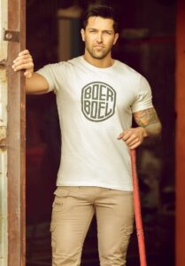 Men's Premium Cotton T-Shirt Printed Stone "BOERBOEL"