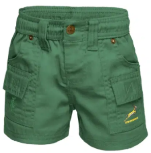 Boerboel Kids DKW Shorts – Green (Licensed Springbok)