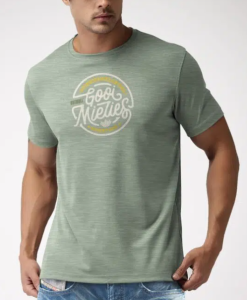 Boerboel Premium T-Shirt Printed - Green Melange "Mielies"