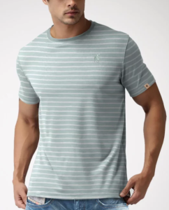 Boerboel Premium T-Shirt Stripe - Green & Stone