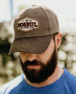 Bosbul 2 Tone Grey/Brown Cap With EMB Badge