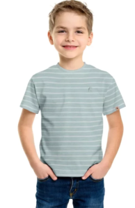 Boerboel Kids T-Shirt Stripe - Green & Stone