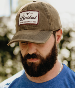 Bosbul Rust Cotton Cap With DTF Badge