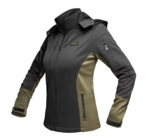 Boerboel Ladies Shoftshell Jacket - Black & Olive
