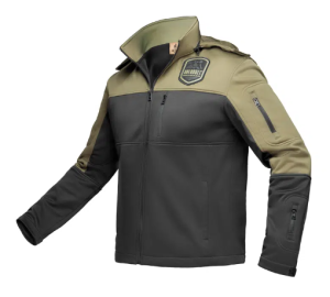 Boerboel Mens Shoftshell Jacket - Black & Olive