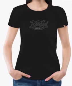 Ladies T-Shirt Flock Print Black "Boerboel"