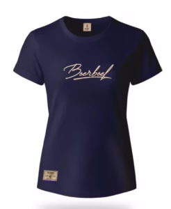 Boerboel Ladies T-Shirt - Metallic Puff Print Navy