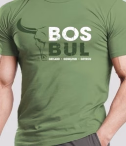 Bosbul Olive with Split Bull T-Shirt