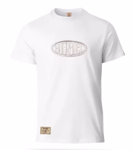 Boerboel Men's T-Shirt - Metallic Puff Print White