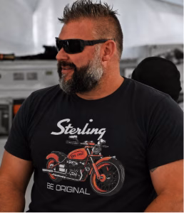 Sterling Men's Short Sleeve Motorcycle T-Shirt
